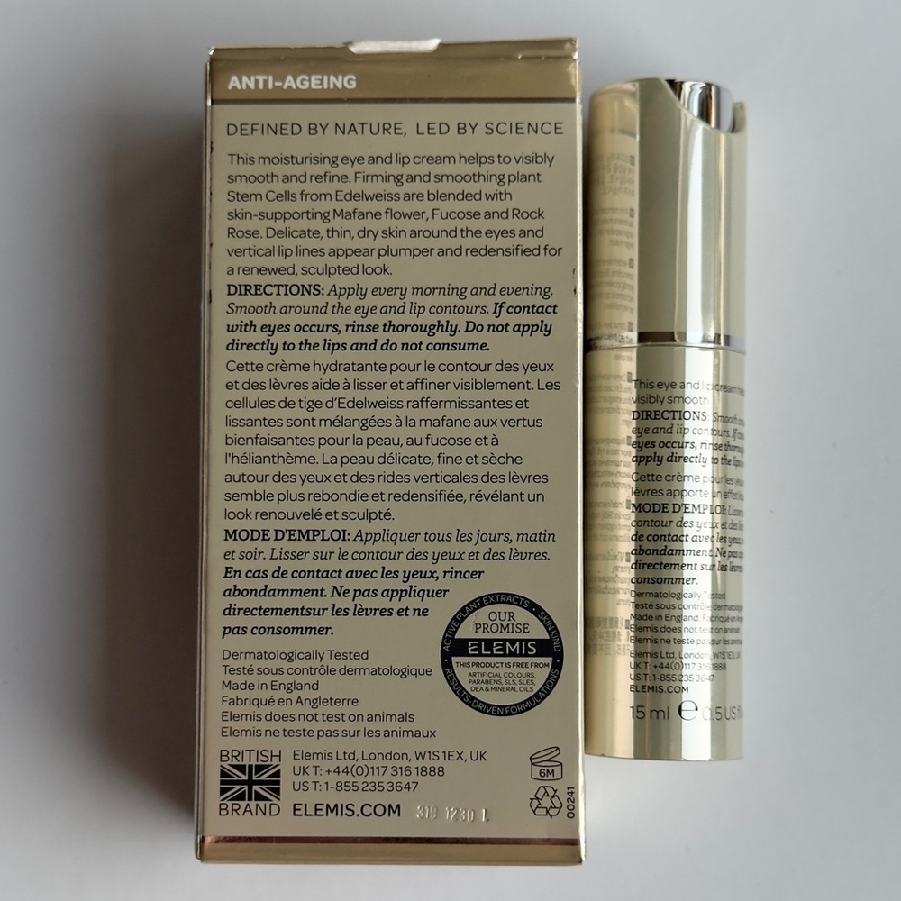 ELEMIS Anti-Ageing. Pro-Collagen Eye & Lip Contour Cream. 15 ml. 0.5 US fl.oz. - Picture 6 of 8